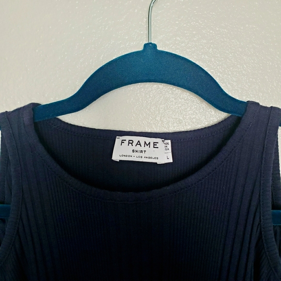 FRAME cold shoulder ribbed sweater - Picture 3 of 8